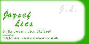jozsef lics business card